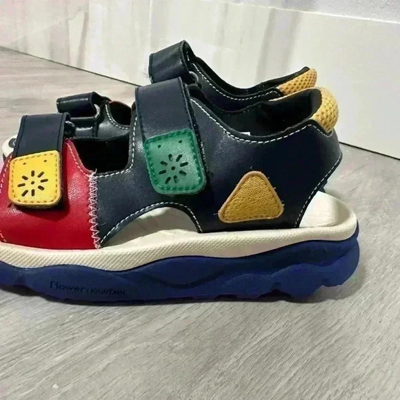 GAHO JUNIOR Sporty faux leather sandal, Blue size 2 - Picture 2 of 9